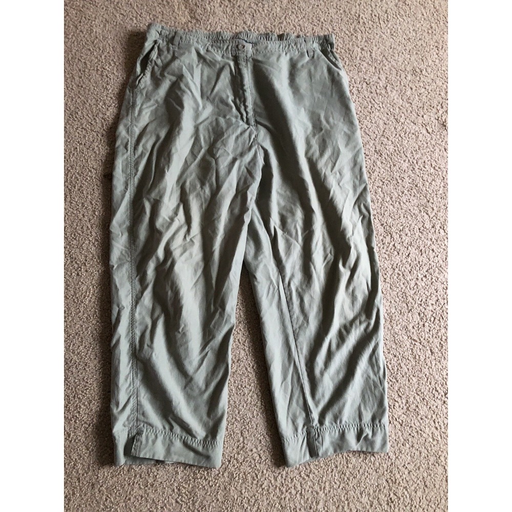 Woolrich Womens Size 16 Meadow Green Capris Casual Outdoor Hiking Cotton Blend